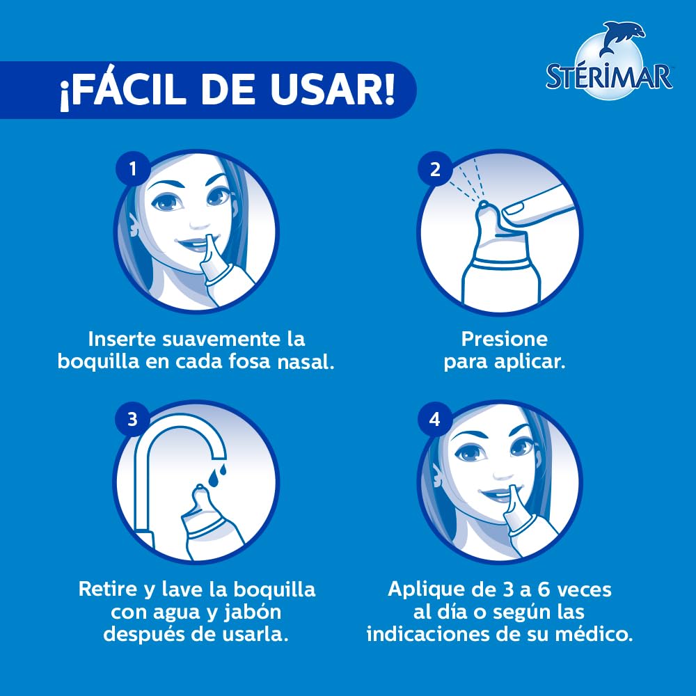 Stérimar Solución Humidificante Nasal Uso Diario 100 ml. | Mejora la Respiración. Higiene Nasal Diaria para Toda la Familia. 100% Natural, Eficacia Clínicamente Comprobada.