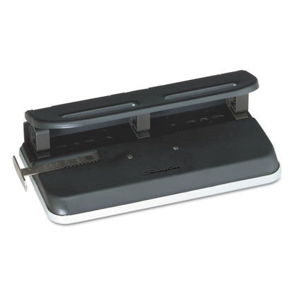 Swingline Perforadora de 2 a 7 agujeros, semiajustable, perforadora de agujeros resistente, fácil al tacto, capacidad de perforación de 24 hojas, color negro (74150)