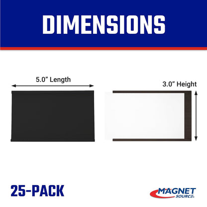 Master Magnetics Data Card Holders, Magnetic Labels, Comes with 25 Heavy-Duty Magnets and 35 Perforated Cards (3" High X 5” Length) RE90CUT5BXS01