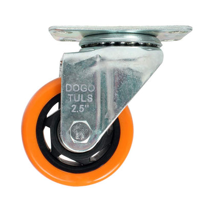 Dogotuls ZF5113 Rodaja PVC Giratoria, color Naranja, 2 x 1/2"