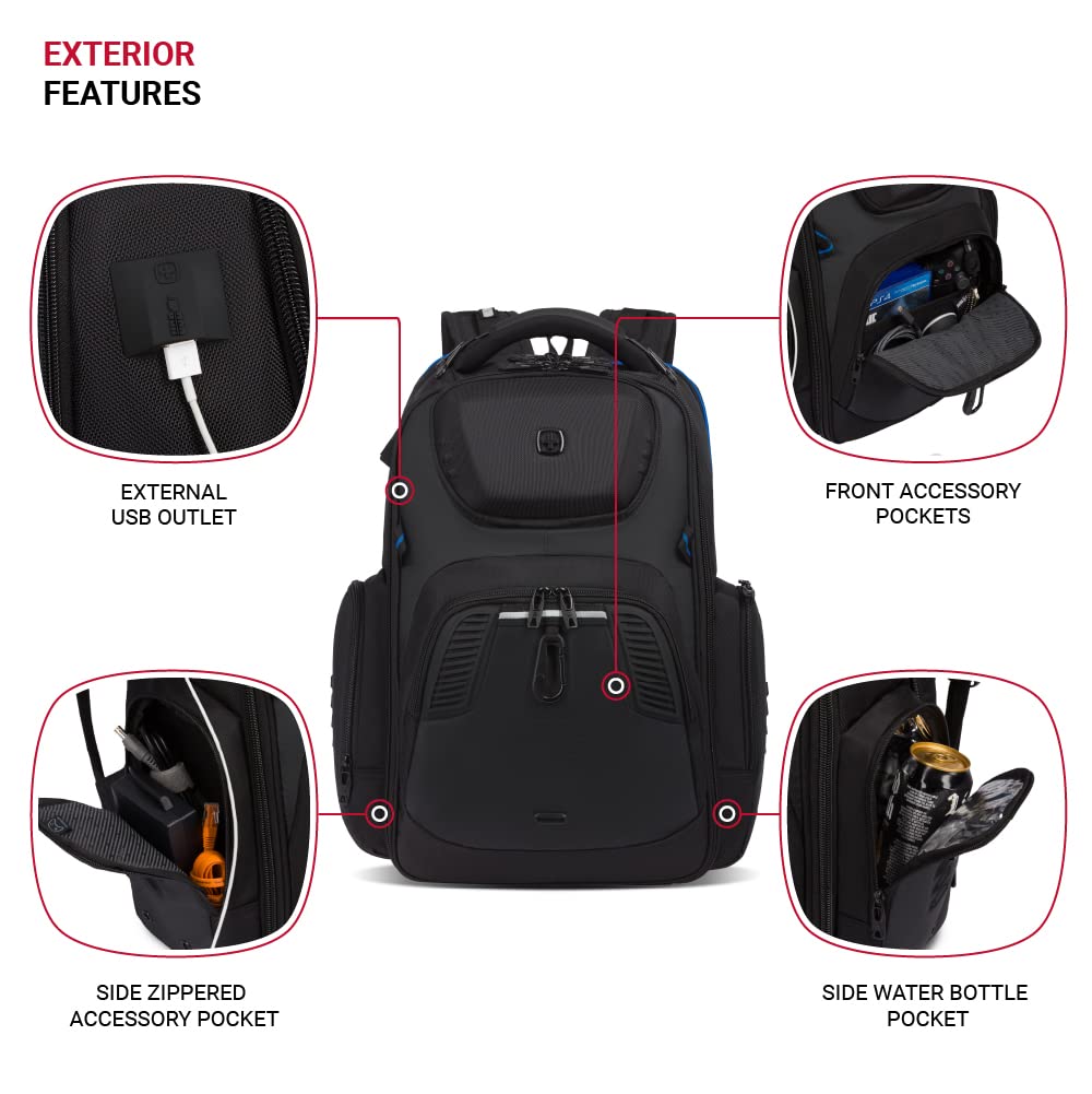 SwissGear Mochila para portátil de juegos con USB