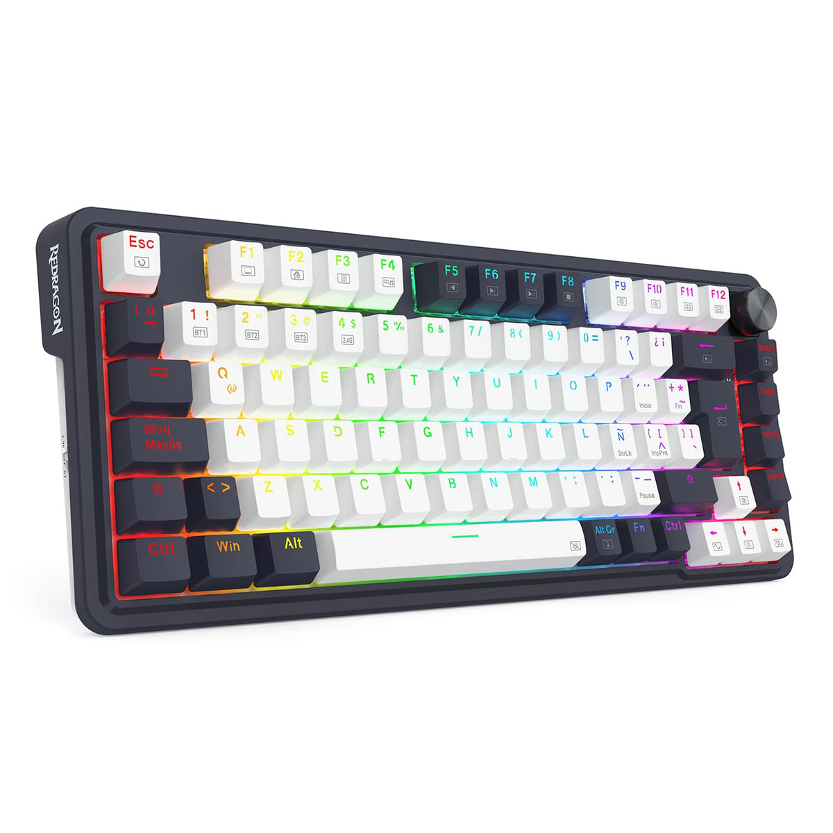 Redragon Teclado Gamer Ucal K673 WB, Triple Conexión, (Español)