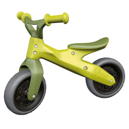 Chicco Balance Bike Eco+, Bicicleta Infantil de 18 Meses a 3 años, hasta 25 kg, Bicicleta sin Pedales para el Equilibrio, Manillar y sillín ergonómicos, Ruedas antipinchazos, 80% plástico Reciclado