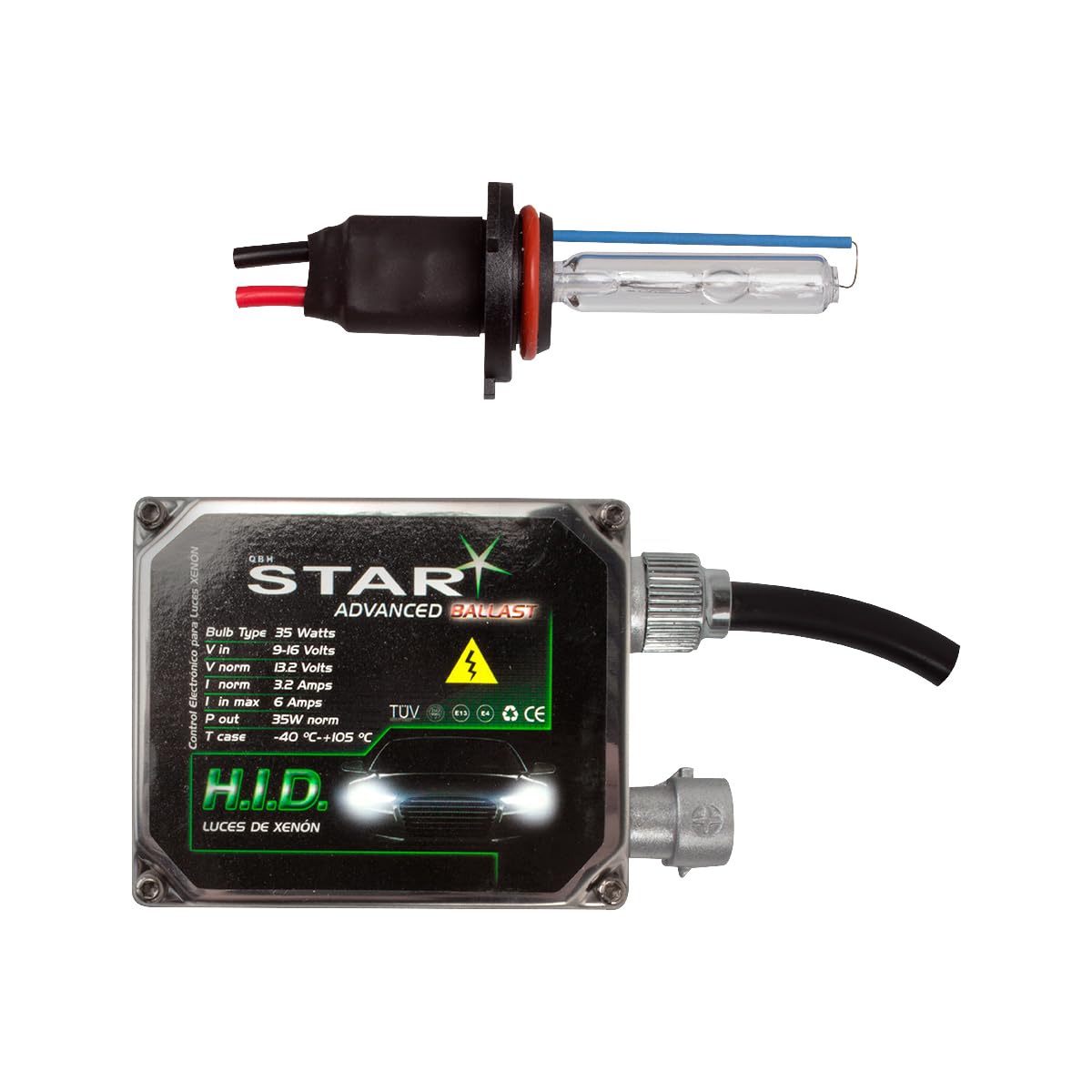 Juego Xenon Iluminacion Hid 9006 35W 12V Qbh Star 9006 Hid
