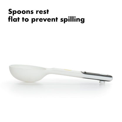 OXO Good Grips 6-Piece Plastic Measuring Spoons with added Scraper
