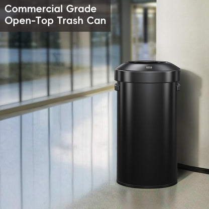 EKO Urban Bote de Basura Comercial 90 L con Tapa y Asa Negro