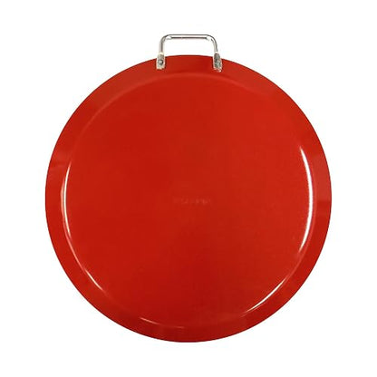 Vasconia - Comal Redondo Básicos Hecho 100% de Aluminio con Antiadherente de Alto Rendimiento, 26 cm, Color Rojo