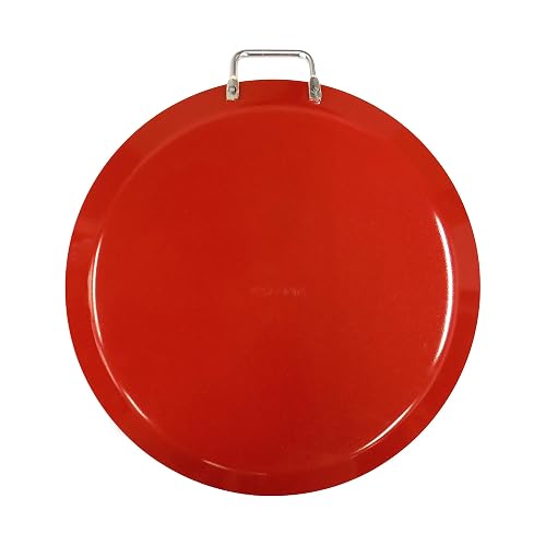 Vasconia - Comal Redondo Básicos Hecho 100% de Aluminio con Antiadherente de Alto Rendimiento, 26 cm, Color Rojo