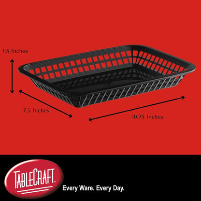 TableCraft Products C1079BK Cesta grande grande, color negro (3 cajas de 12)