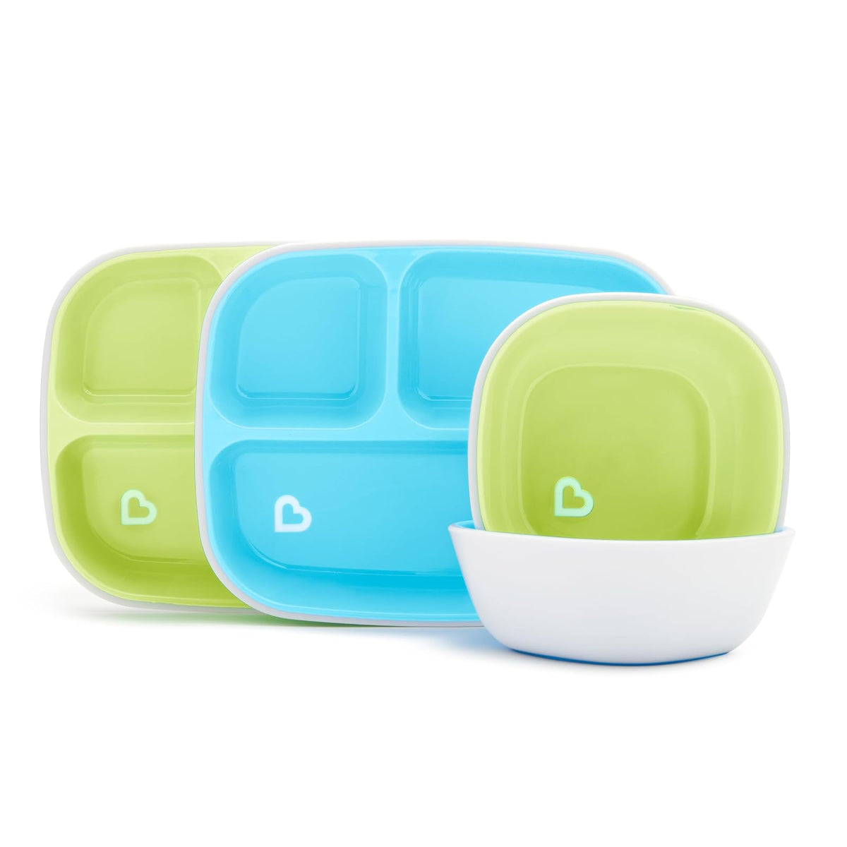 Munchkin Splash Juego de Comedor 4 Piezas para Niños - Azul - Verde