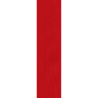 Berwick Offray 601051A Cinta de satén de doble cara de 1.5 pulgadas de ancho para envolver regalos, decoración y manualidades, carrete de 50 yardas, rojo