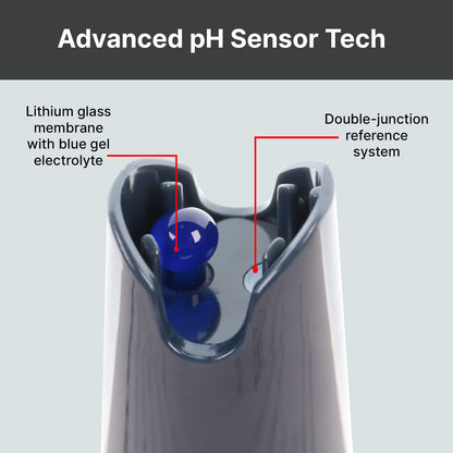 Apera Instruments AI101G GroStar Series GS1 Kit de probador de pluma de pH con sonda de pH reemplazable de doble unión para pruebas de calidad de agua hidropónica, Gen II