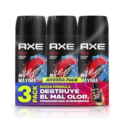 AXE PACK 3 PIEZAS Aerosol FUSION 97G para hombre