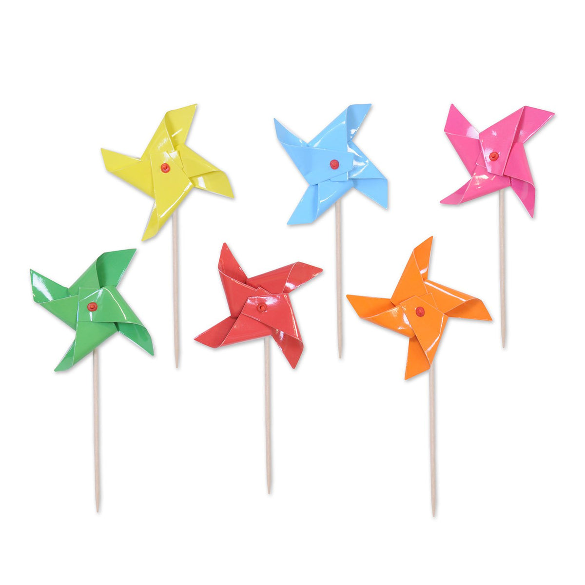 Beistle 59931 48 Piece Pinwheel Picks, 5", Multicolor