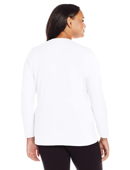Just My Size Playera de Manga Larga con Cuello en V para Mujer CamisaMujer