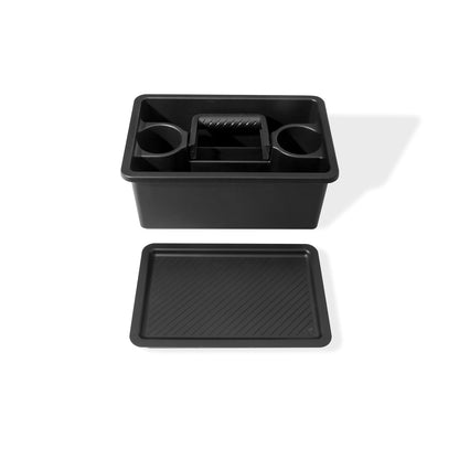 Weber Works 3400128 - Cesta de Almacenamiento portátil, 2 Piezas, se Puede Utilizar en Mesa Lateral, Apta para Modelos Slate 76 cm y Spirit (2025), Color Negro
