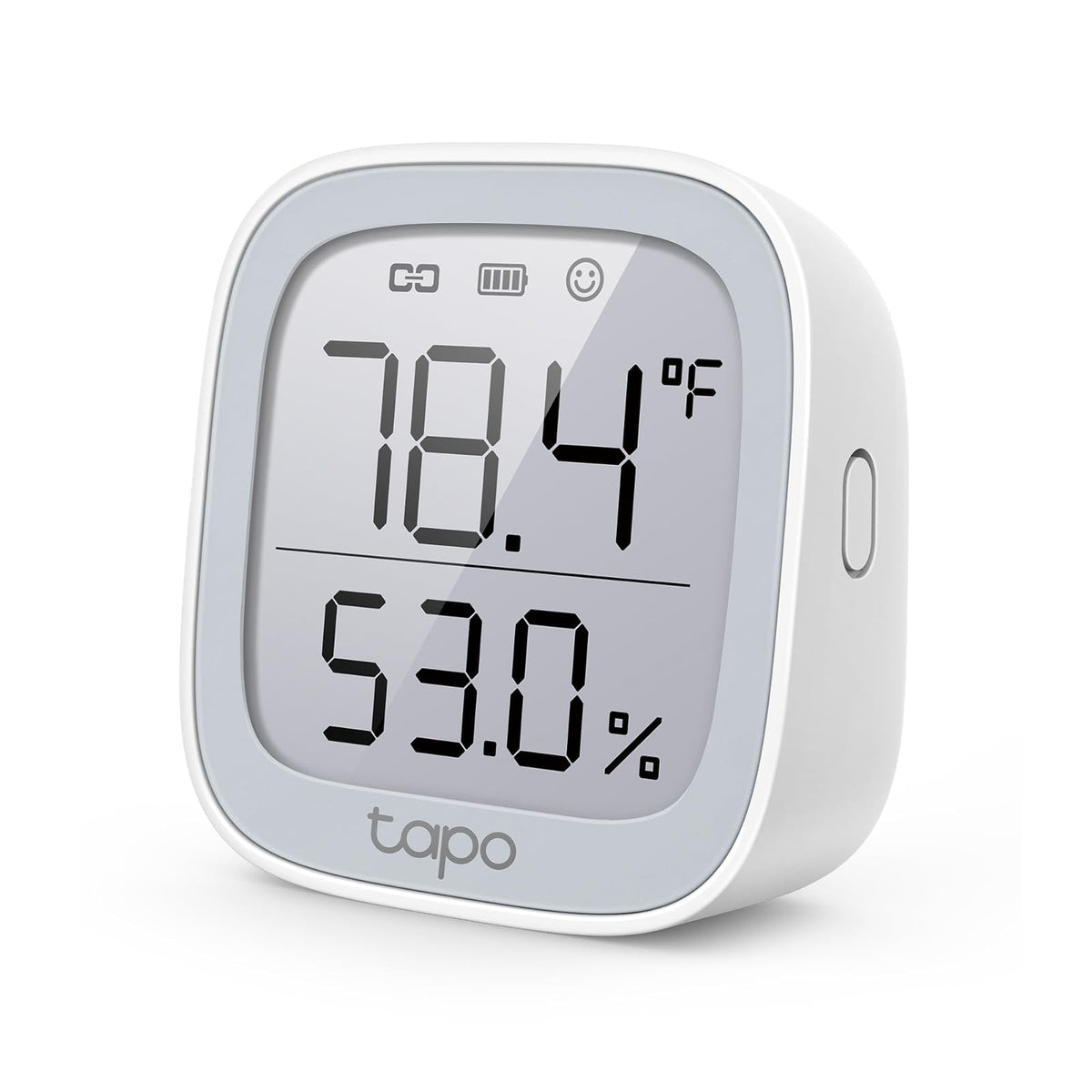 TP-Link Tapo T315 Sensor de temperatura y humedad con pantalla E-Ink de 2.7″, almacenamiento gratuito de datos en la nube para grabar hasta 2 años, compatible con Alexa (Requiere Hub)
