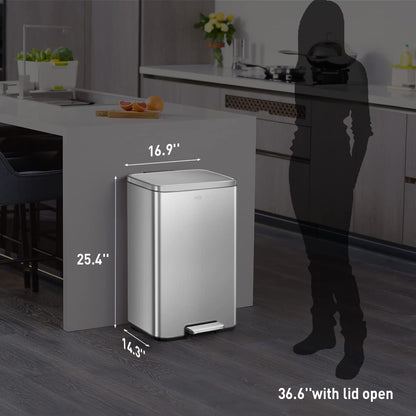 EKO Madison Bote de Basura para Cocina 50 L con Pedal