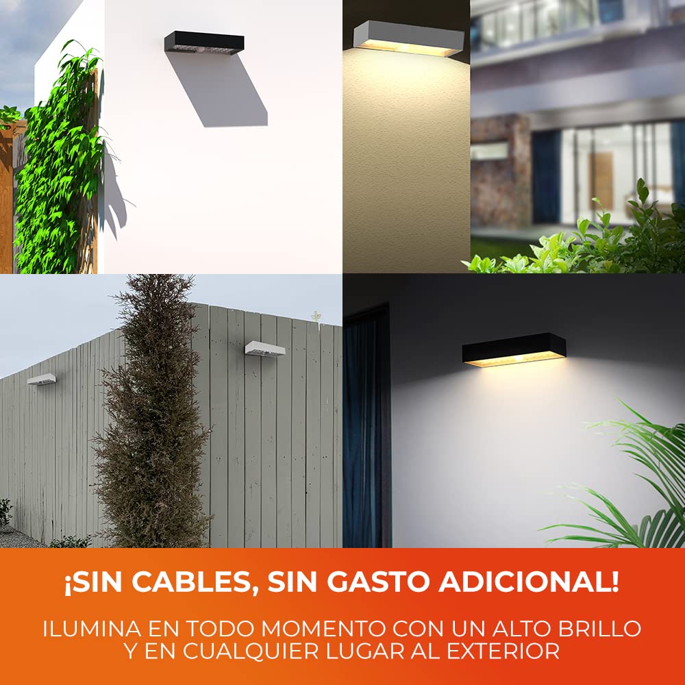 Tecnolite Lámpara Solar Arbotante LED 6W - Tecnolite, Luz de Día, Modos de Luz, Batería Integrada, Sensor de Movimiento, IP65 - IK06