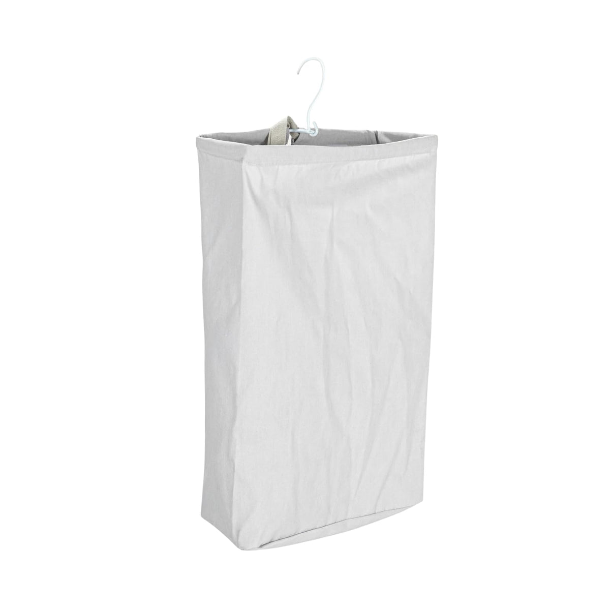 Household Essentials - Bolsa de lavandería colgante de puerta, lona lavable, soporta dos cargas, ideal para dormitorios y espacios pequeños, gris - Gris
