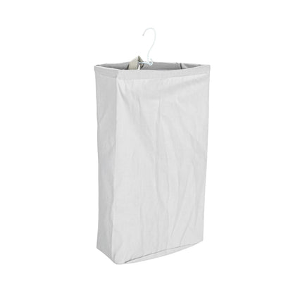 Household Essentials - Bolsa de lavandería colgante de puerta, lona lavable, soporta dos cargas, ideal para dormitorios y espacios pequeños, gris - Gris