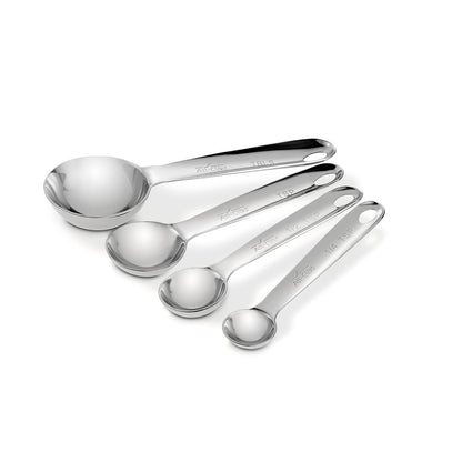 All-Clad Specialty - Cucharas medidoras de acero inoxidable para cocina, utensilios de cocina, utensilios de cocina, plata