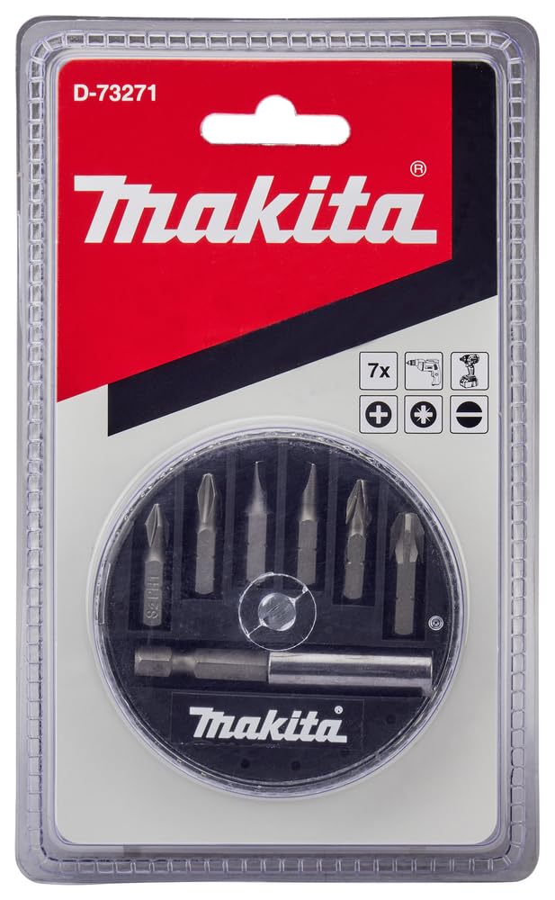 Makita Juego de Puntas para Atornillar de 7 Piezas.