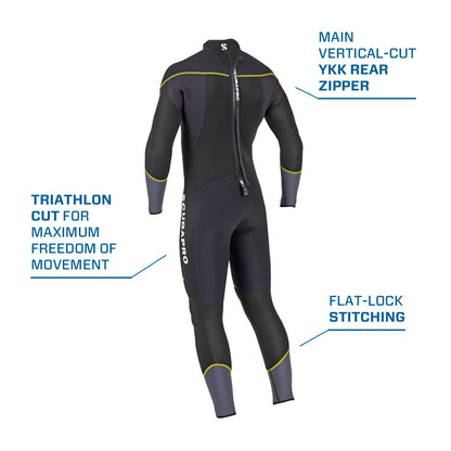 Scubapro Sport Steamer - Traje de Neopreno para Hombre con Cierre Trasera de 3 mm