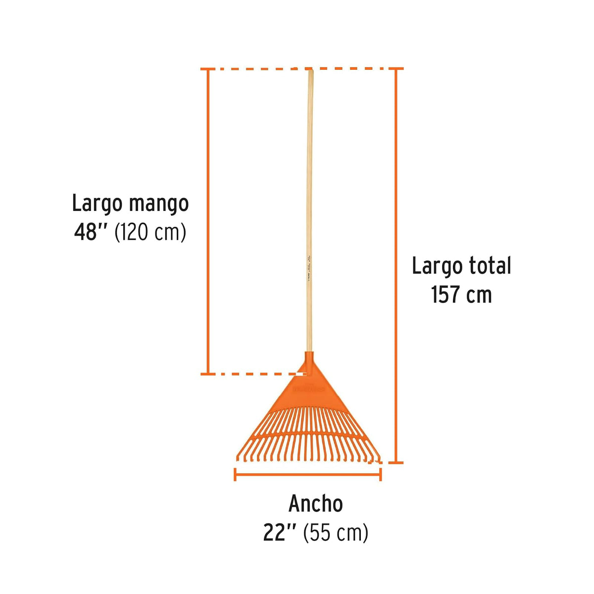 Truper EP-22R, Escoba plástica de 22 dientes, rígida