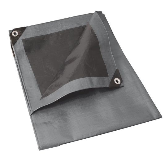 Surtek LR3X6 Lona de polietileno reforzada color gris, 3 x 6 m