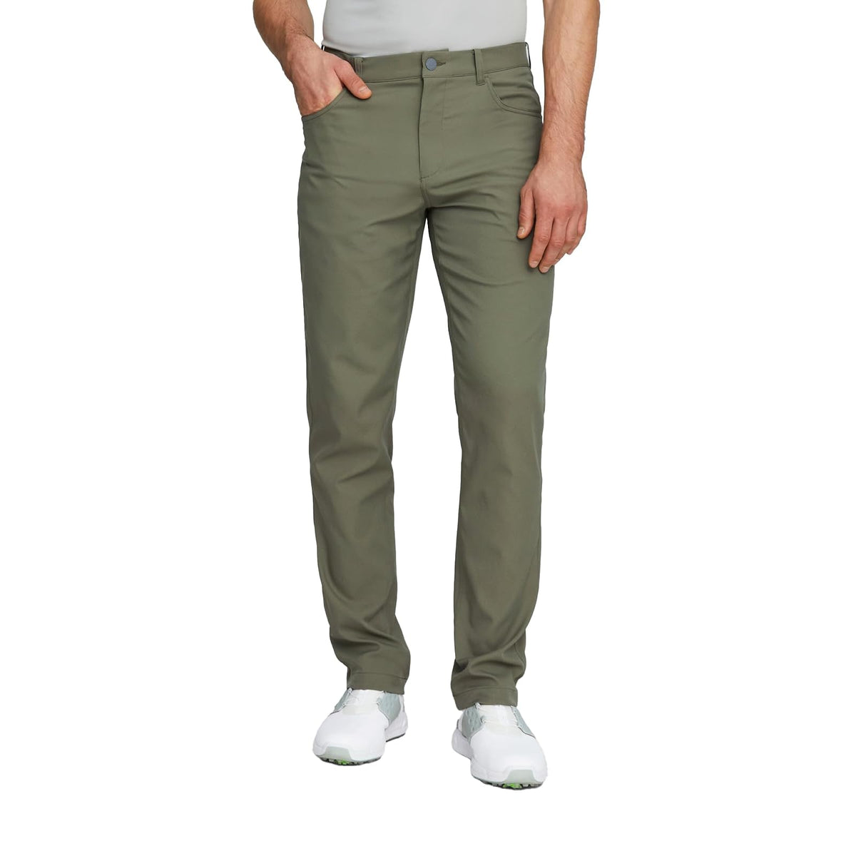 PUMA Golf Dealer Pantalón de 5 Bolsillos para Hombre - 34W x 32L - Dark Sage