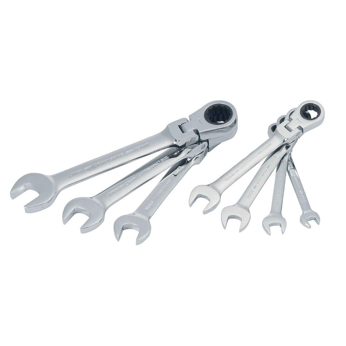 CRAFTSMAN Juego de Llaves Combinadas Métricas con Matraca Reversible por 7 Piezas (CMMT87009)