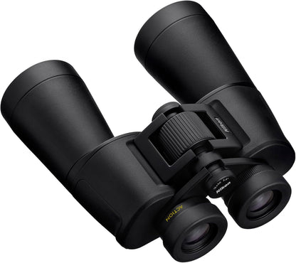 Nikon Action - Binocular de 12 x 50 | Óptica Revestimiento múltiple, Aumento de 12x de Alta Potencia, Lentes de Lente de 50 mm, Lentes Ajustables de Giro y Deslizamiento y diseño