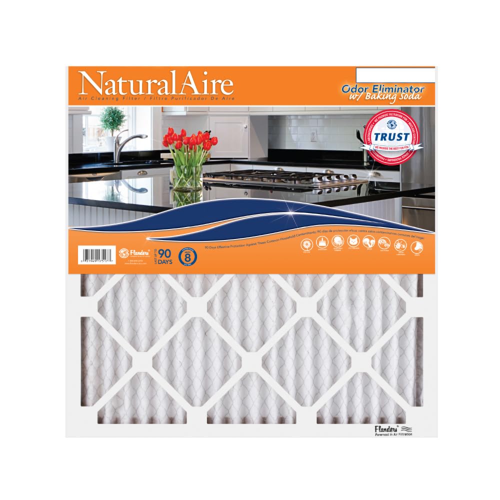 Flanders PrecisionAire 84857.011625 16 x 25 x 1 NaturalAire con bicarbonato de sodio, paquete de 4