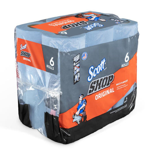 Scotts Kimberly Clark 75146 Blue Shop Towels On A Roll Bundle, 6 Pack
