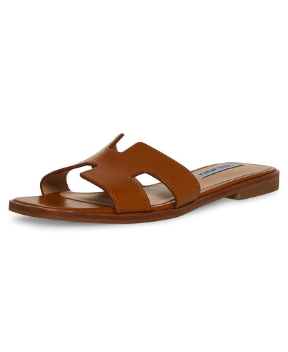 Steve Madden Hadyn sandalias para mujer - 25.0 cm - Cuero color Cognac