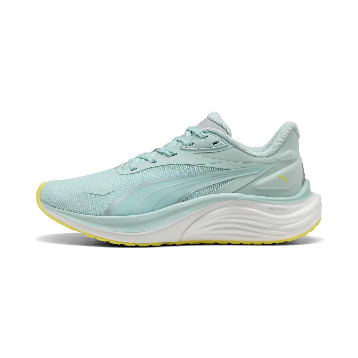 PUMA Electrify Nitro 4 Running Shoes Bota Baja para Mujer | Zapatos para correr de carretera - 22.5 cm - Agua Fresca Limón Crush-Puma Plata