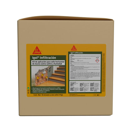 SIKA - Kit de Aplicación Igol Infiltración - Envase Predosificado Tipo Embudo - Diseñado para la Infiltración - 4L