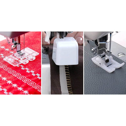 Singer® Kit de prensatelas para Manualidades de Alta Resistencia, 3 Piezas | Cortador lateral, costura paralela, accesorios antiadherentes, ideal para recortar, dobladillo, proyectos decorativos