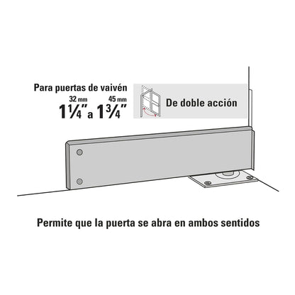 Hermex BIP-153, Bisagra de piso fabricada en acero cromado
