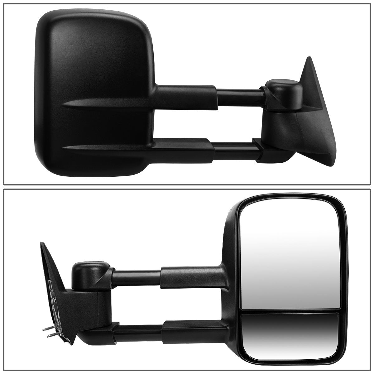 DNA Motoring TWM-022-T111-BK-R Espejo de Remolque Eléctrico Derecho para Chevy C/K 1500/2500 1988-2000 y Tahoe 1995-1999, Negro
