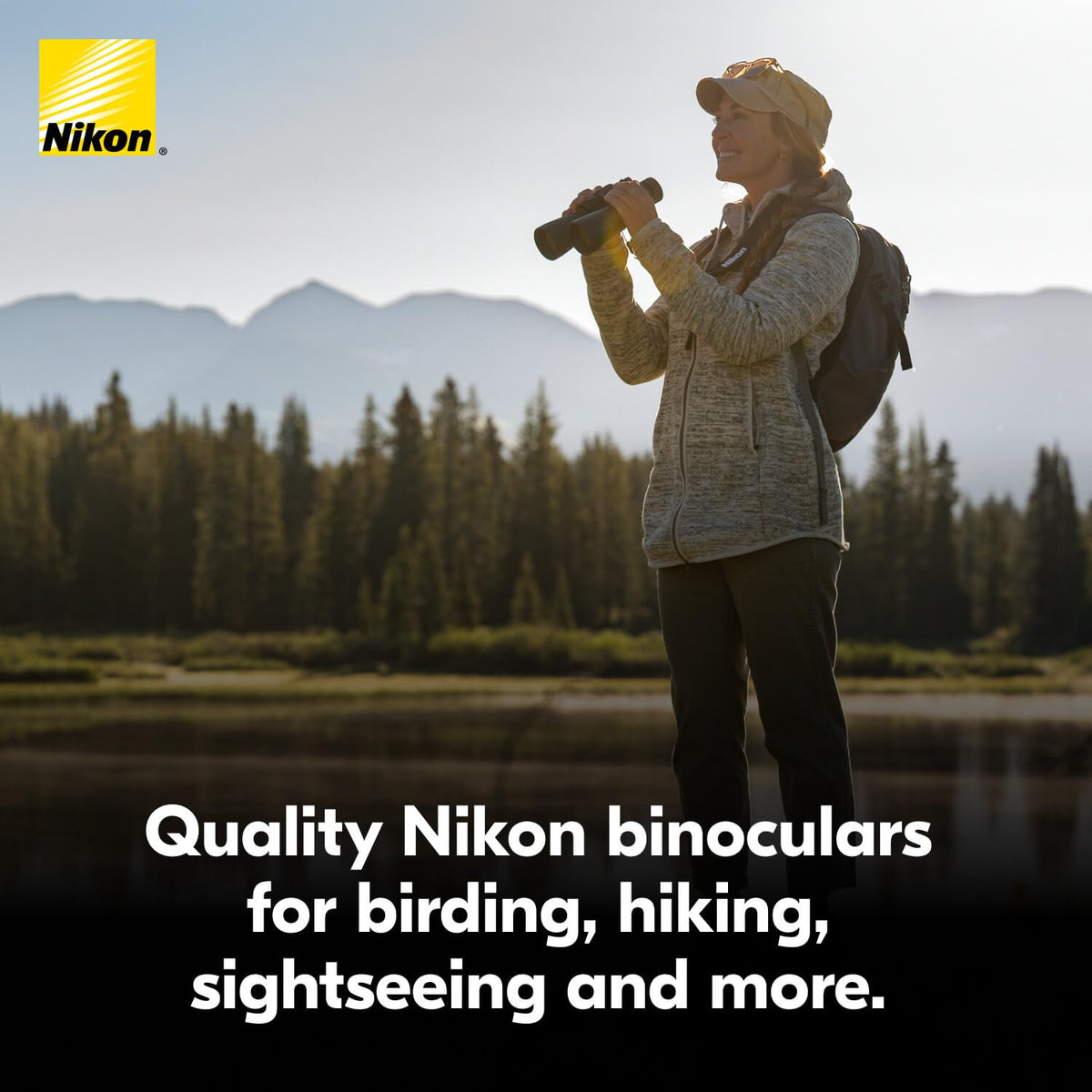 Nikon Action - Binocular de 12 x 50 | Óptica Revestimiento múltiple, Aumento de 12x de Alta Potencia, Lentes de Lente de 50 mm, Lentes Ajustables de Giro y Deslizamiento y diseño
