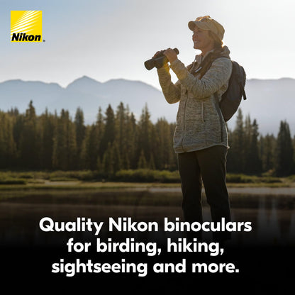 Nikon Action - Binocular de 12 x 50 | Óptica Revestimiento múltiple, Aumento de 12x de Alta Potencia, Lentes de Lente de 50 mm, Lentes Ajustables de Giro y Deslizamiento y diseño