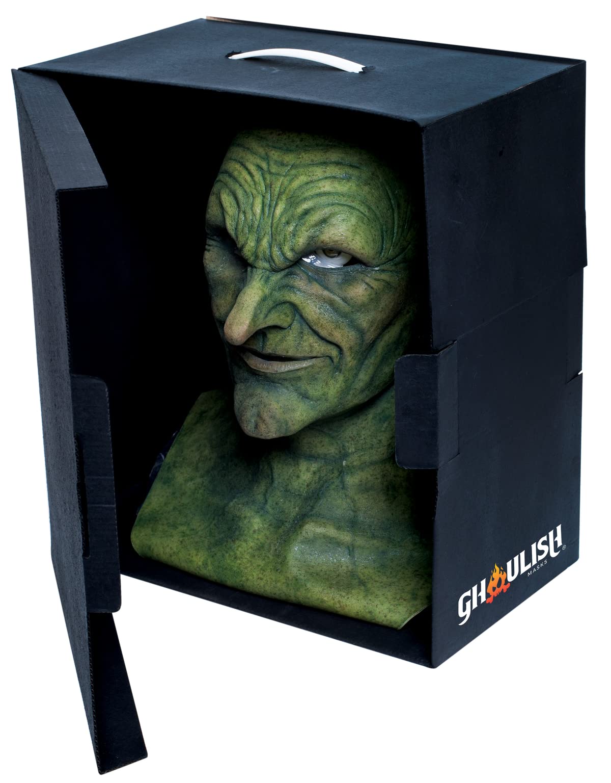 Tek'Zik, Máscara de Goblin del Bosque, Máscaras de Duendes Verde Leprechaun Ideal para Halloween y Fiestas de Disfraces