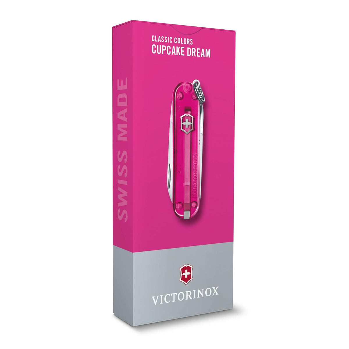 Victorinox Navaja Classic Colors, 7 Usos, Cupcake Dream, 58 mm | Herramienta plegable compacta de 58 mm incluye tijeras, lima de uñas, destornillador y pinzas. Escamas ABS duraderas en