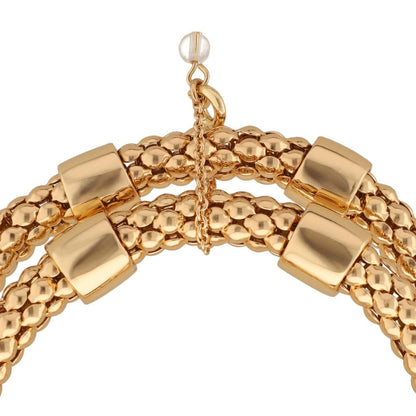 Napier Pulsera Dorado para Mujer | Pequeño, forma circular strech, acero inoxidable