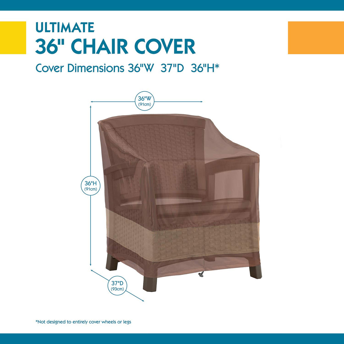 Duck Covers Ultimate - Funda Impermeable para Silla de Patio de 36 Pulgadas, Fundas para sillas al Aire última intervensión