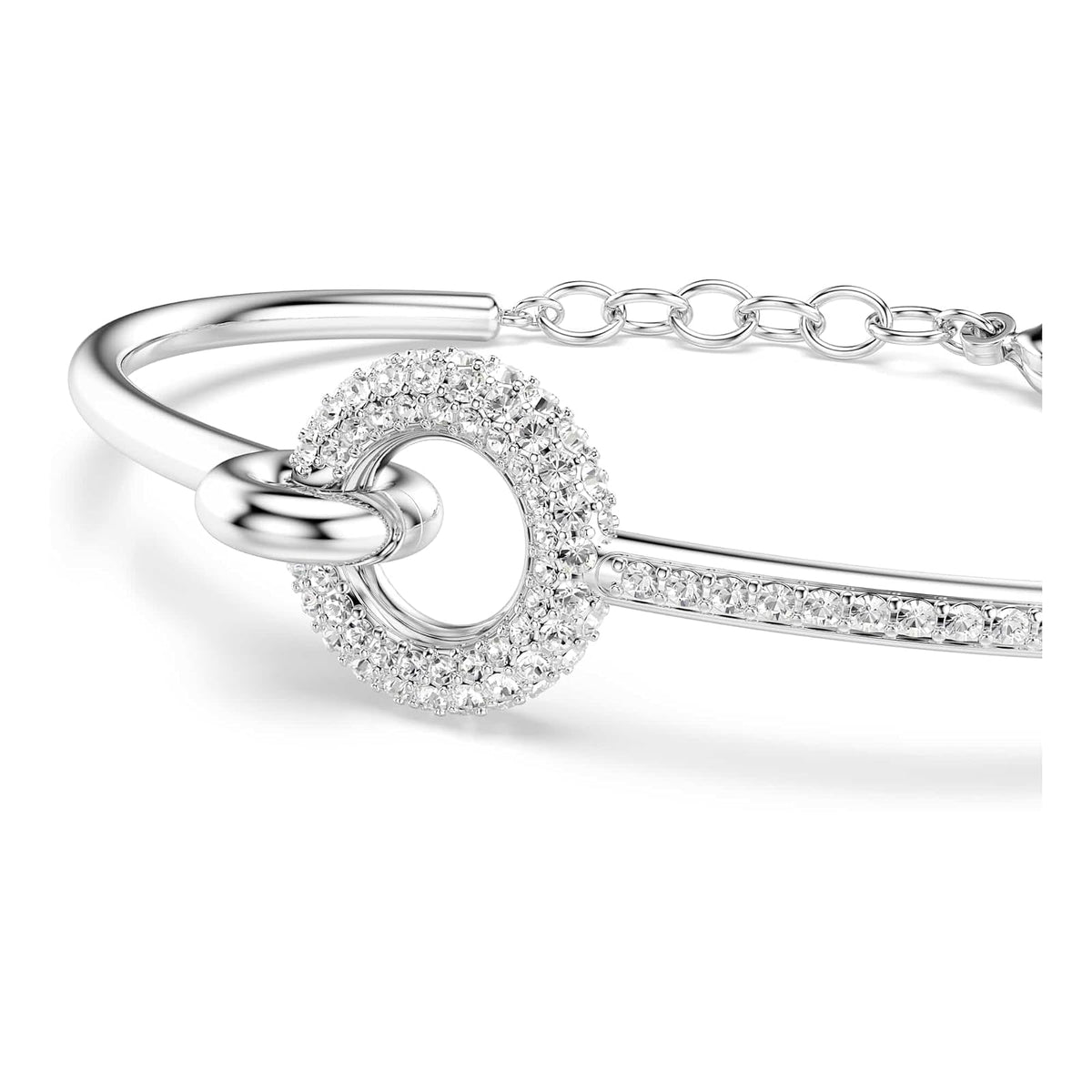 Swarovski Dextera Collection - Pulsera de corte redondo, color blanco