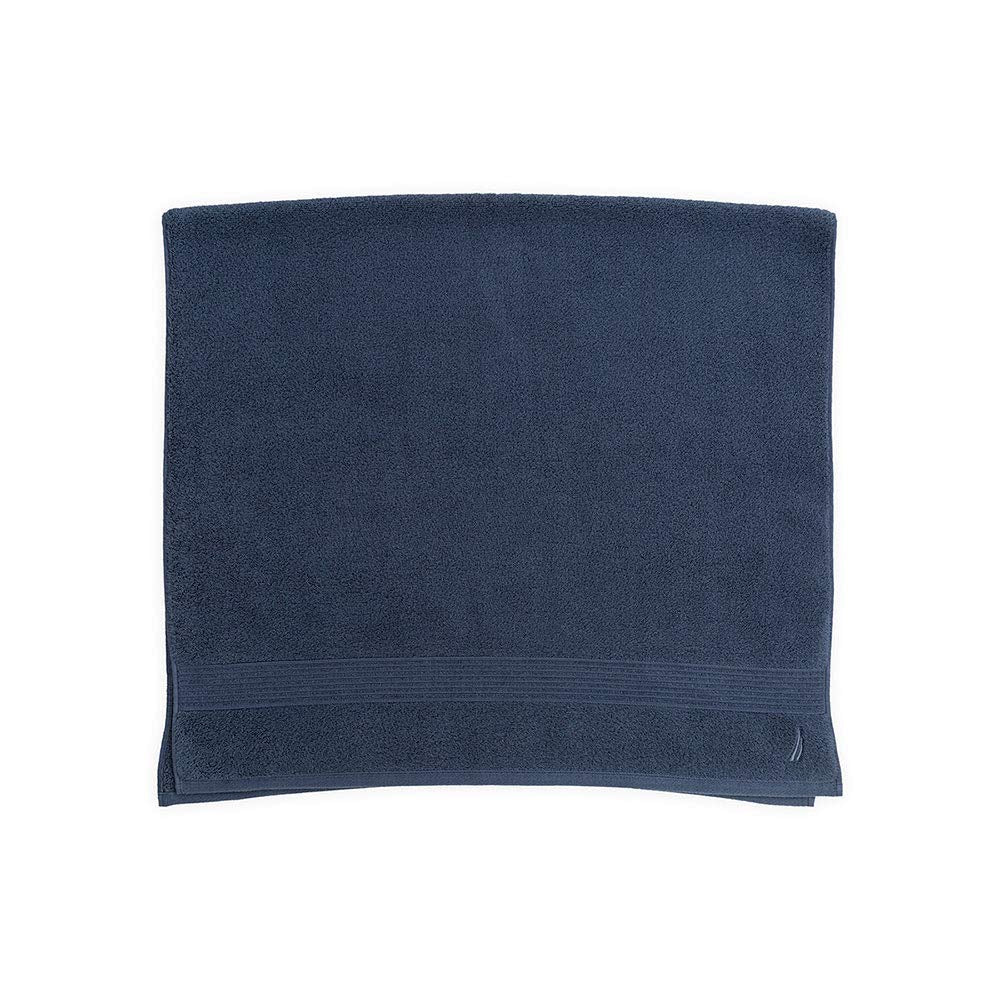 Nautica, Toalla Medio Baño 100% Algodón, Color Azul, Montford.