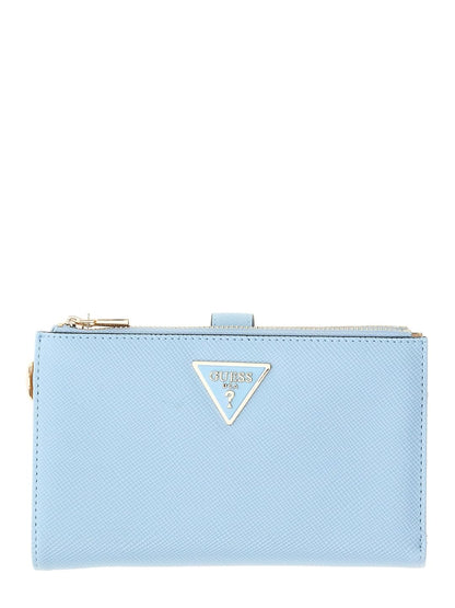GUESS CARTERA LAUREL II SLG DBL ZIP ORGNZR MUJER AZUL CLARO ZG7459157-AQU
